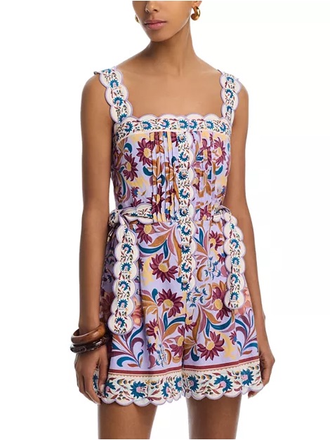 Farm Rio Flower Tiles Lilac Romper